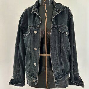 Vintage Calvin Klein Black Denim Trucker Jacket
